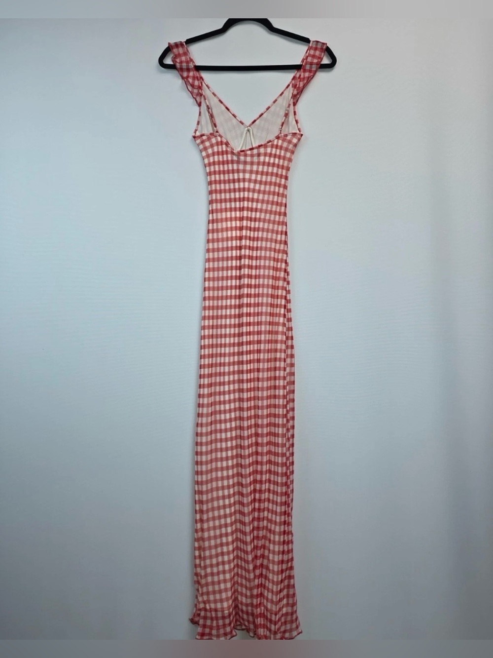 Realisation Par The Heidi Dress Rouge Gingham Red V‑Neck Maxi Sun Dress XXS - Picture 2 of 4